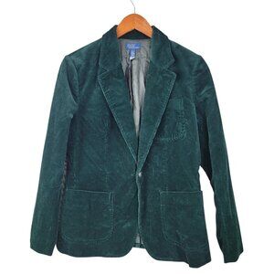 $645 Polo Ralph Lauren Size 8 Cotton Corduroy Blazer College Green Wide Whale